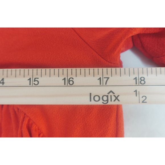 Eri‎ + Ali Anthropologie Red Button Back Blouse XS Boho Swingy Tunic Top - Picture 4 of 8